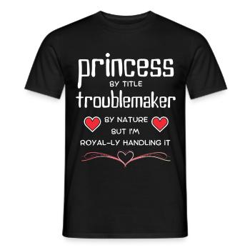 Princess TroubleMaker Tee - Men's T-Shirt - black - Front - AI Model Male 178 light (178cm)