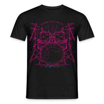 Trapset Line Art - Men's T-Shirt - black - Front - AI Model Male 178 light (178cm)