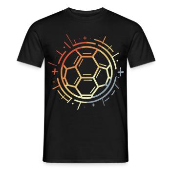 Dessin de football vintage - T-shirt homme - noir - Devant - AI Model Male 178 light (178cm)
