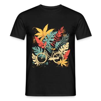 Fahrrad Cartoon Look - Männer T-Shirt - Schwarz - Vorne - AI Model Male 178 light (178cm)