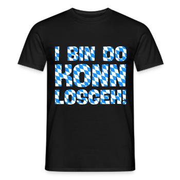 bin da kann losgehen lustiger bayrischer spruch - Männer T-Shirt - Schwarz - Vorne - AI Model Male 178 light (178cm)