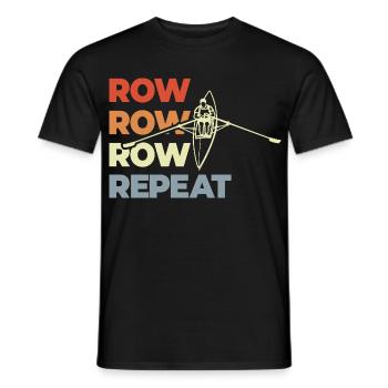 Row Row Row Repeat - Men's T-Shirt - black - Front - AI Model Male 178 light (178cm)