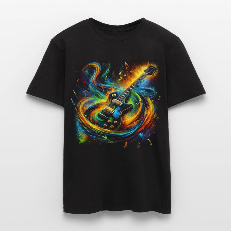 Expression de guitare colorée T-shirt homme