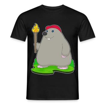 Maulwurf Fackel - Männer T-Shirt - Schwarz - Vorne - AI Model Male 178 light (178cm)