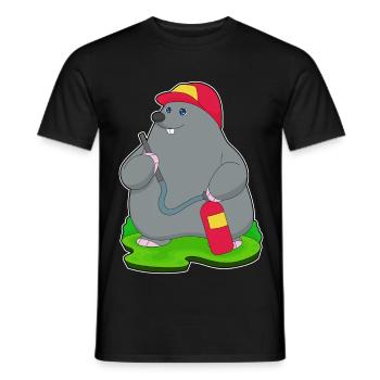Maulwurf Feuerwehrmann Feuerwehrschlauch Feuerwehr - Männer T-Shirt - Schwarz - Vorne - AI Model Male 178 light (178cm)