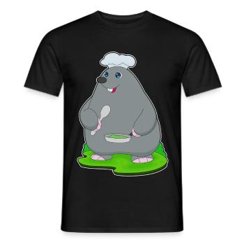 Cuisson à la poêle à mole - T-shirt homme - noir - Devant - AI Model Male 178 light (178cm)