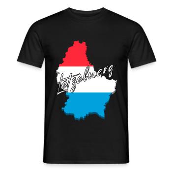 Luxembourg Pride, Luxembourg flag - Men's T-Shirt - black - Front - AI Model Male 178 light (178cm)