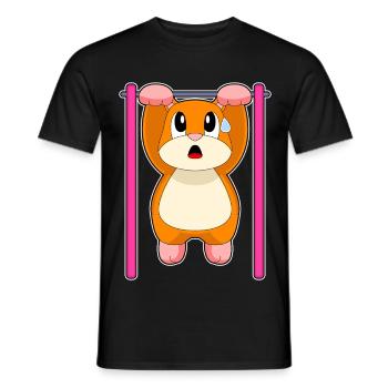 Hamster Bodybuilder Tractions Musculation - T-shirt homme - noir - Devant - AI Model Male 178 light (178cm)