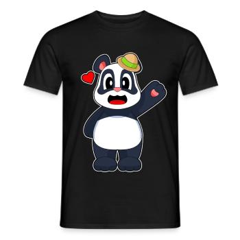 Panda Hut - Männer T-Shirt - Schwarz - Vorne - AI Model Male 178 light (178cm)