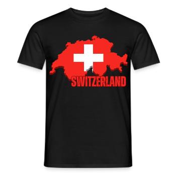 Schweizer Stolz, Flagge der Schweiz - Männer T-Shirt - Schwarz - Vorne - AI Model Male 178 light (178cm)