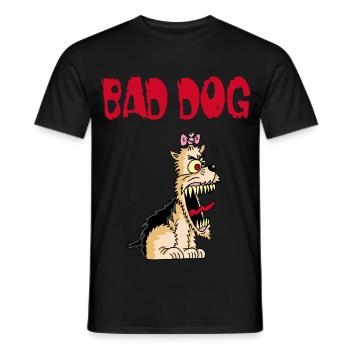 Petit chien en colère - T-shirt homme - noir - Devant - AI Model Male 178 light (178cm)