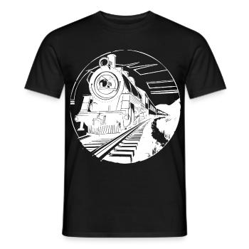 Railway Graphic - Men's T-Shirt - black - Front - AI Model Male 178 light (178cm)