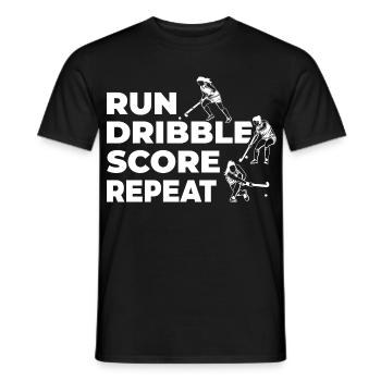 Field hockey players - Men's T-Shirt - black - Front - AI Model Male 178 light (178cm)