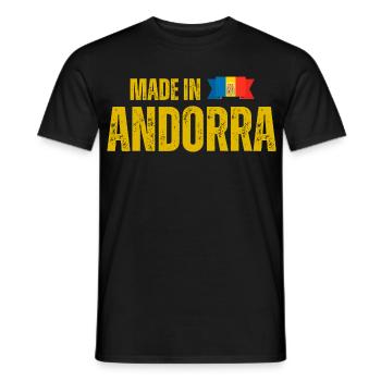 Hergestellt in Andorra, andorranischer Stolz - Männer T-Shirt - Schwarz - Vorne - AI Model Male 178 light (178cm)