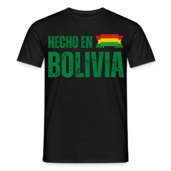Made in Bolivia, Bolivian pride - Men's T-Shirt - black - Front - AI Model Male 178 light (178cm)