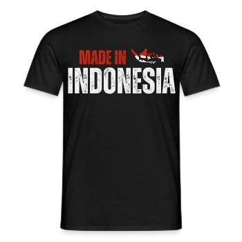 Fabriqué en Indonésie, fierté indonésienne - T-shirt homme - noir - Devant - AI Model Male 178 light (178cm)