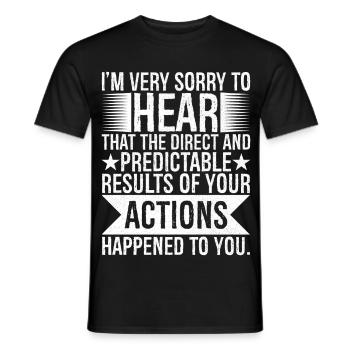 I'm very sorry to hear that the direct predictable - Men's T-Shirt - black - Front - AI Model Male 178 light (178cm)