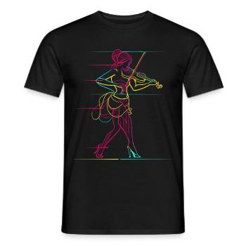 Geigenmädchen - Männer T-Shirt - Schwarz - Vorne - AI Model Male 178 light (178cm)