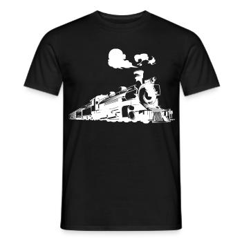 Dampflokomotive - Männer T-Shirt - Schwarz - Vorne - AI Model Male 178 light (178cm)