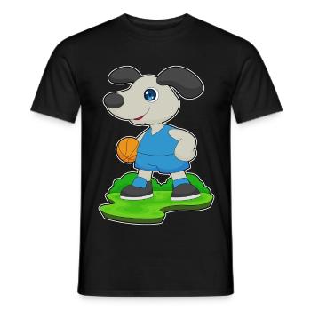 Hund Basketballspieler Basketball - Männer T-Shirt - Schwarz - Vorne - AI Model Male 178 light (178cm)