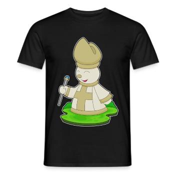 Chess Piece Bishop Chess - Men's T-Shirt - black - Front - AI Model Male 178 light (178cm)