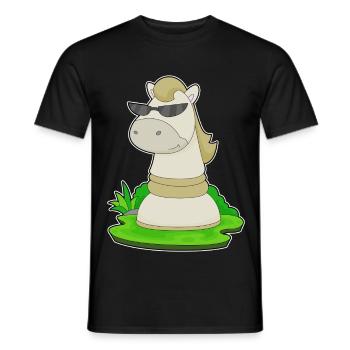 Schachfigur Springer Schach - Männer T-Shirt - Schwarz - Vorne - AI Model Male 178 light (178cm)