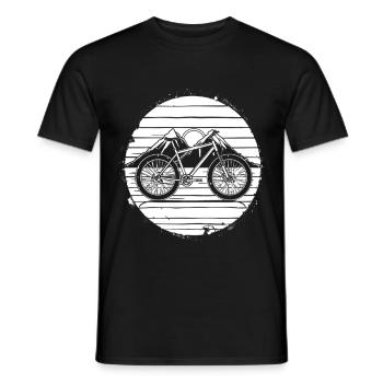Mountain Bike Cyclist Graphic - Men's T-Shirt - black - Front - AI Model Male 178 light (178cm)