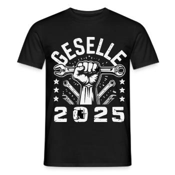 Examen de compagnon réussi Certificat d’apprenti compagnon 2025 - T-shirt homme - noir - Devant - AI Model Male 178 light (178cm)