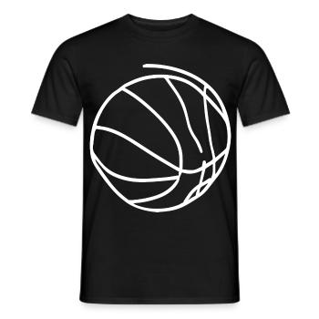 Basketball Skizze - Männer T-Shirt - Schwarz - Vorne - AI Model Male 178 light (178cm)