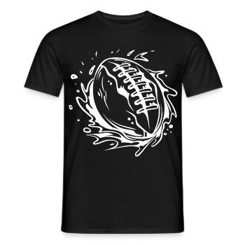 Football Ball Sketch - Men's T-Shirt - black - Front - AI Model Male 178 light (178cm)