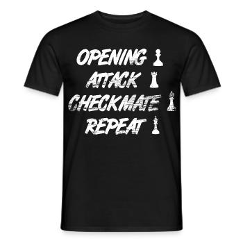 Schach Techniken - Männer T-Shirt - Schwarz - Vorne - AI Model Male 178 light (178cm)