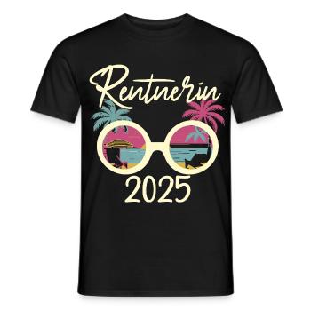 Tropischer Sommerurlaub 2025 Rentnerin - Männer T-Shirt - Schwarz - Vorne - AI Model Male 178 light (178cm)
