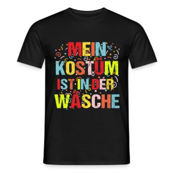Mon costume est au lavage - T-shirt homme - noir - Devant - AI Model Male 178 light (178cm)