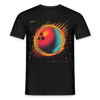 Bowling Vaporwave - Männer T-Shirt - Schwarz - Vorne - AI Model Male 178 light (178cm)
