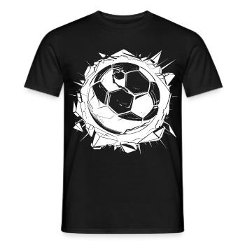 Dessin de football - T-shirt homme - noir - Devant - AI Model Male 178 light (178cm)