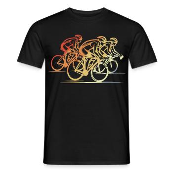 Vintage Rennradfahrer - Männer T-Shirt - Schwarz - Vorne - AI Model Male 178 light (178cm)