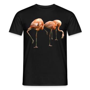 Flamingo - Männer T-Shirt - Schwarz - Vorne - AI Model Male 178 light (178cm)