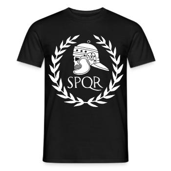 Roman Empire and White Skull - Men's T-Shirt - black - Front - AI Model Male 178 light (178cm)