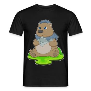 Pêche au poisson Bear Angler - T-shirt homme - noir - Devant - AI Model Male 178 light (178cm)