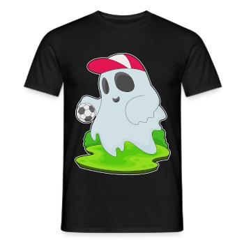 Fantôme Halloween Football - T-shirt homme - noir - Devant - AI Model Male 178 light (178cm)