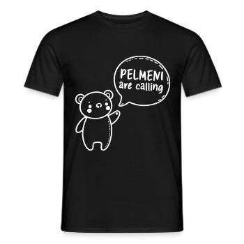 Pelmeni Call Bear Cute Cute Gift - Men's T-Shirt - black - Front - AI Model Male 178 light (178cm)