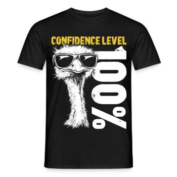 Autruche oiseau lunettes de soleil Confident Gift - T-shirt homme - noir - Devant - AI Model Male 178 light (178cm)