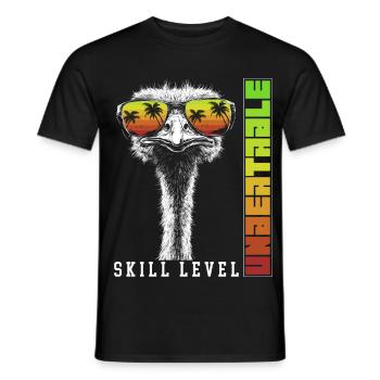 Lunettes de soleil d’autruche imbattables Cadeau d’oiseau - T-shirt homme - noir - Devant - AI Model Male 178 light (178cm)
