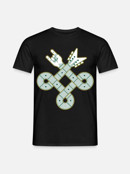Celtic Knot Guitar - Men's T-Shirt - black