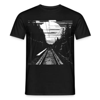 Railway Graphic - Men's T-Shirt - black - Front - AI Model Male 178 light (178cm)