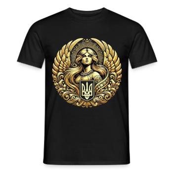 Armoiries de l’Ukraine Femme Cadeau d’or ukrainien - T-shirt homme - noir - Devant - AI Model Male 178 light (178cm)