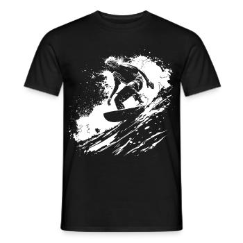 Surfing - Männer T-Shirt - Schwarz - Vorne - AI Model Male 178 light (178cm)
