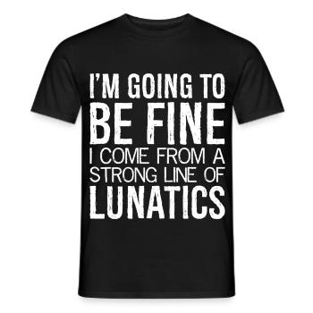 Je vais bien m’en sortir, je viens d’une ligne forte - T-shirt homme - noir - Devant - AI Model Male 178 light (178cm)