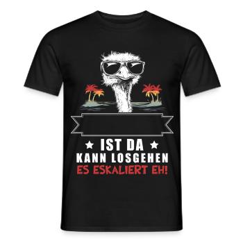 It's escalating anyway! Name Customizable Bouquet - Men's T-Shirt - black - Front - AI Model Male 178 light (178cm)