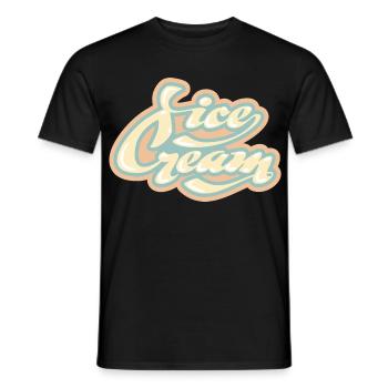 Eis Swirl - Männer T-Shirt - Schwarz - Vorne - AI Model Male 178 light (178cm)